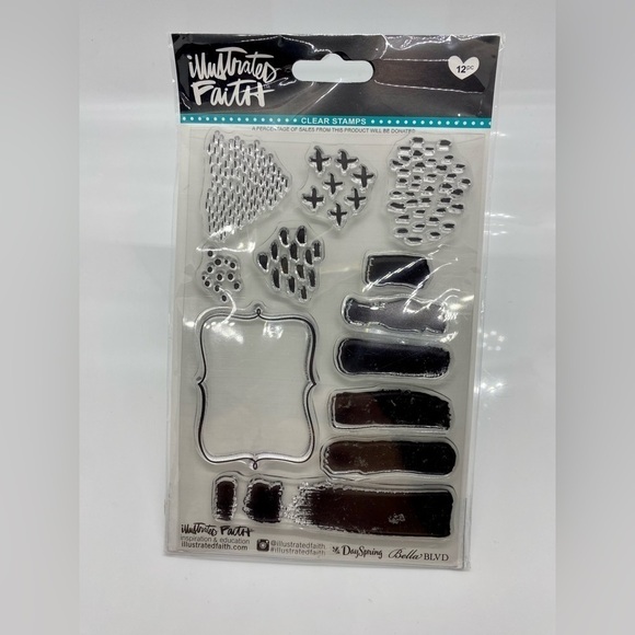 Clear Stamps Planner Bible Church Boarders Frames Texture Faith Hope Love God - Picture 4 of 5